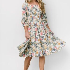 Baltic Born Multicolor Floral Long Sleeve Dress